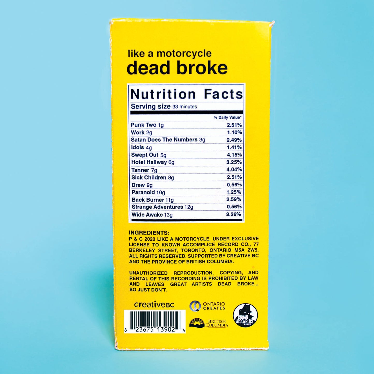 DEAD BROKE - Compact DISC - Trifold Digipak